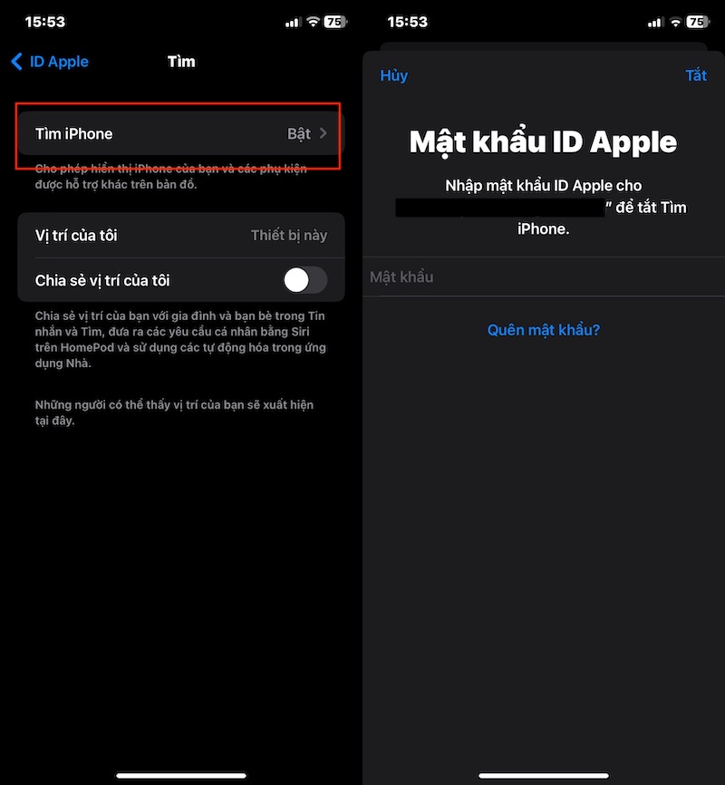 Sử dụng tính năng Tìm iPhone để thoát ẩn iCloud bước 2